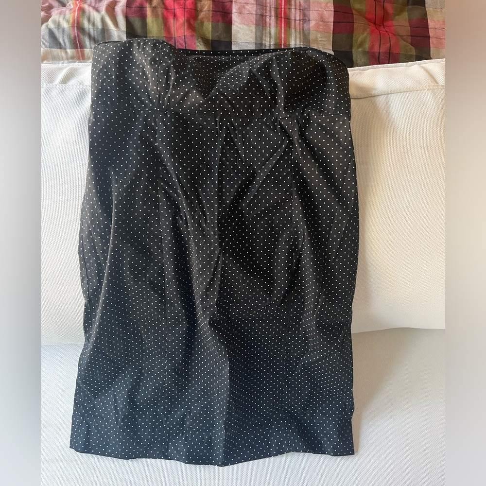 Navy with white polka dots straple mini dress